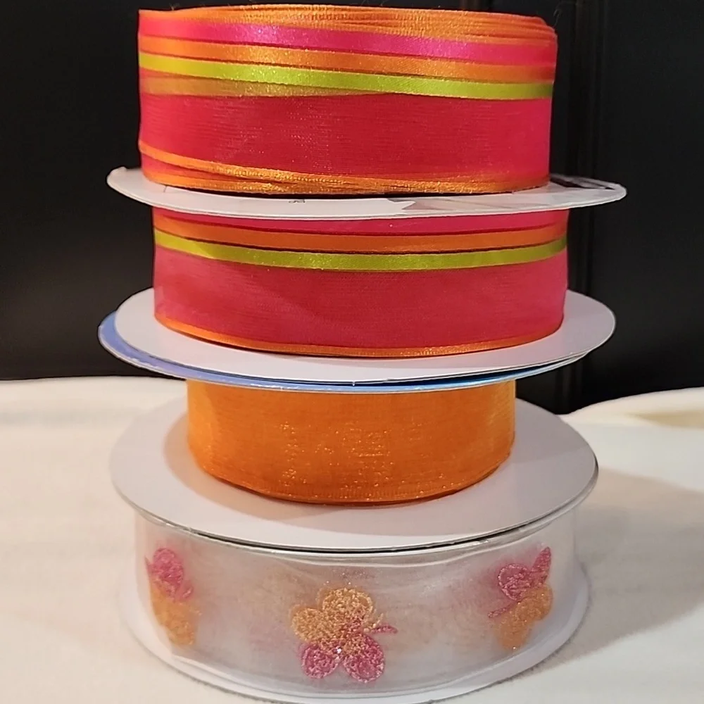 4 Rolls Kirkland Wire-edged Ribbon, 1-1/2